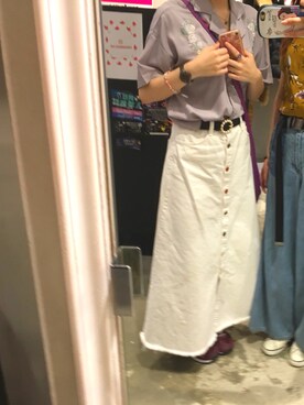 「NIKE(ナイキ)のアイテム(ショルダーバッグ)」を使った、Kazunaさん(レディース・164cm)の夏コーディネート