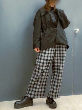 「Green　Parks（グリーンパークス）のアイテム（ブルゾン）」を使った、かわきた☺︎さん（レディース・162cm）の秋コーディネート