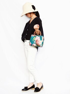 「NETSTAR（ネットスター）のアイテム（シャツ/ブラウス）」を使った、葉月さん（レディース・153cm）の夏コーディネート
