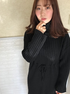 「ひざ丈スカート」｜「アイテム（ワンピース/ドレス）」を使った、favoriさん（レディース・155cm）の冬コーディネート