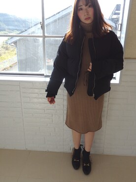 「プチプラミックス」｜favoriさん（レディース・155cm）の冬コーディネート