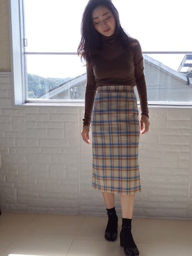 「ハイネックトップス」｜favoriさん（レディース・155cm）の秋コーディネート