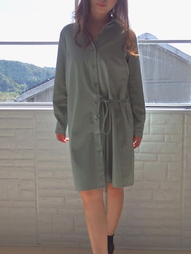 「ケーブルニット」｜「アイテム（チュニック）」を使った、favoriさん（レディース・155cm）の秋コーディネート