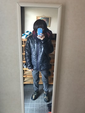 「BILLABONG（ビラボン）のアイテム（ナイロンジャケット）」を使った、びーちゃんさん（レディース・156cm）の冬コーディネート