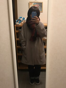 「RAGEBLUE（レイジブルー）のアイテム（その他アウター）」を使った、びーちゃんさん（レディース・156cm）の冬コーディネート