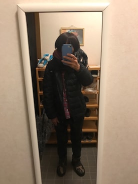 「ROXY（ロキシー）のアイテム（その他アウター）」を使った、びーちゃんさん（レディース・156cm）の冬コーディネート