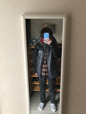 「BILLABONG（ビラボン）のアイテム（ナイロンジャケット）」を使った、びーちゃんさん（レディース・156cm）の冬コーディネート