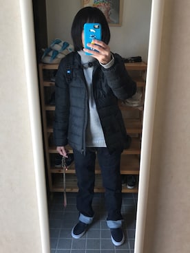 「ROXY（ロキシー）のアイテム（その他アウター）」を使った、びーちゃんさん（レディース・156cm）の冬コーディネート