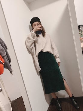 「TAIPEI」｜「アイテム（ハンチング/ベレー帽）」を使った、Loob9ckさん（レディース・170cm）の春コーディネート