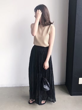 「ワッフル」｜「アイテム（サンダル）」を使った、tamaruさん（レディース・155cm）の夏コーディネート