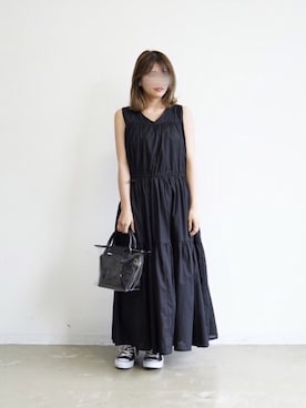 「CONVERSE（コンバース）の【CONVERSE】キャンバスオールスターJOX（スニーカー）」を使った、tamaruさん（レディース・155cm）の夏コーディネート