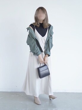 tamaruさんの「AUNT MARIE'S ドロップショルダーアーミーシャツジャケット」を使ったコーディネート