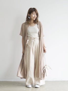 「アイテム（シャツワンピース）」を使った、tamaruさん（レディース・155cm・20代）の夏コーディネート