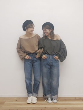 「色違いコーデ」｜tamaruさん（レディース・155cm）の秋コーディネート