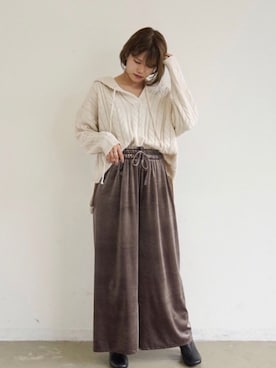 「フード」｜tamaruさん（レディース・155cm）の秋コーディネート