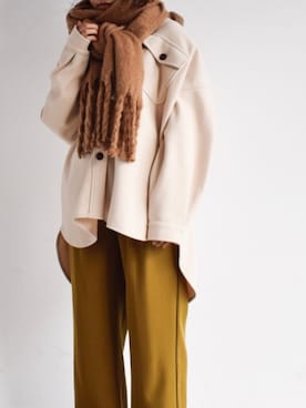 「アイテム（カバーオール）」を使った、tamaruさん（レディース・155cm）の秋コーディネート