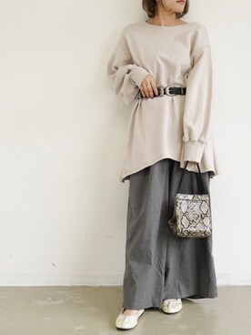 「アントマリーズ」｜「アイテム（その他シューズ）」を使った、tamaruさん（レディース・155cm）の秋コーディネート