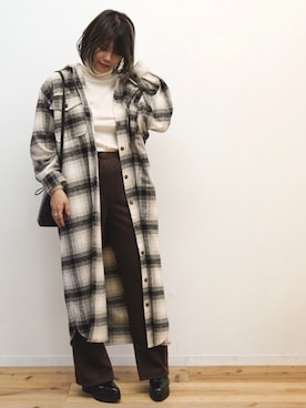 「アイテム（シャツワンピース）」を使った、tamaruさん（レディース・155cm・20代）の秋コーディネート