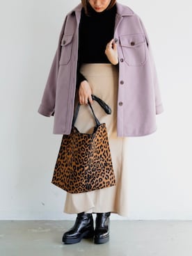 「アイテム（カバーオール）」を使った、tamaruさん（レディース・155cm）の冬コーディネート