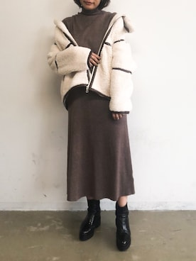 「ショートヘア」｜tamaruさん（レディース・155cm）の冬コーディネート