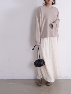 「アントマリーズ」｜「アイテム（スウェット）」を使った、tamaruさん（レディース・155cm）の冬コーディネート