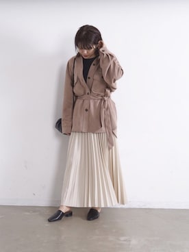 「アントマリーズ」｜「アイテム（その他アウター）」を使った、tamaruさん（レディース・155cm）の冬コーディネート