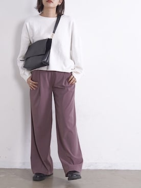 「アントマリーズ」｜「アイテム（スウェット）」を使った、tamaruさん（レディース・155cm）の冬コーディネート