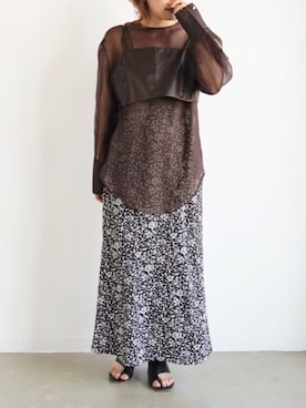 「flowriri（フロウリリ）のアイテム」を使った、tamaruさん（レディース・155cm）の春コーディネート