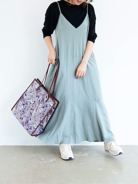 「アイテム（トートバッグ）」を使った、tamaruさん（レディース・155cm・20代）の春コーディネート