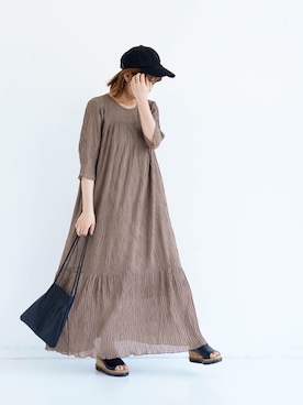 「アイテム（トートバッグ）」を使った、tamaruさん（レディース・155cm・20代）の春コーディネート