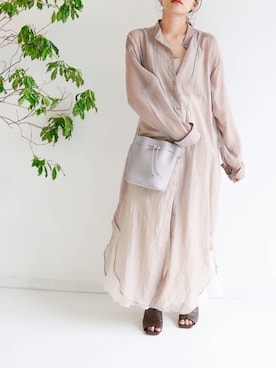 「flowriri（フロウリリ）のアイテム」を使った、tamaruさん（レディース・155cm）の夏コーディネート