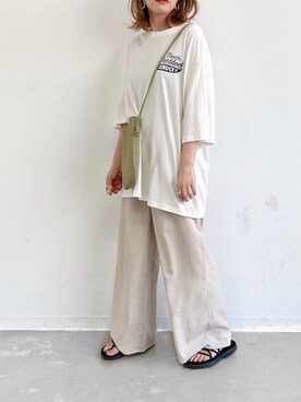 「flowriri（フロウリリ）のアイテム」を使った、tamaruさん（レディース・155cm）の夏コーディネート