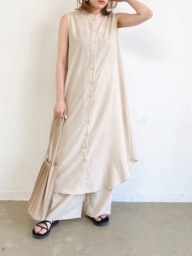 「NEUNA（ヌナ）のアイテム（パンツ）」を使った、tamaruさん（レディース・155cm）の夏コーディネート