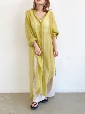 「NEUNA（ヌナ）のアイテム（パンツ）」を使った、tamaruさん（レディース・155cm）の夏コーディネート