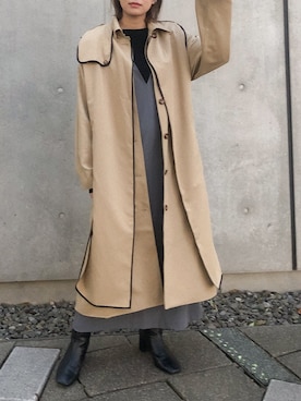 「アイテム（ジャンパースカート）」を使った、tamaruさん（レディース・155cm）の冬コーディネート