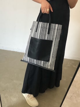 「アイテム（トートバッグ、その他）」を使った、tamaruさん（レディース・155cm）の夏コーディネート