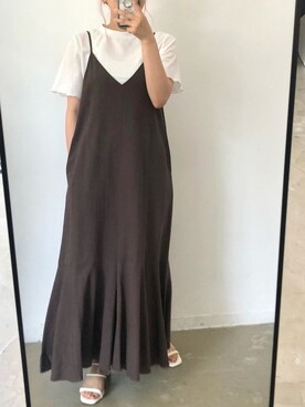 「Aunt Marie's（アントマリーズ）のアイテム（サンダル）」を使った、tamaruさん（レディース・155cm）の夏コーディネート
