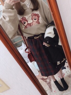 「JERZEES（ジャージーズ）のアイテム」を使った、c l o v e rさん（レディース・168cm）の春コーディネート