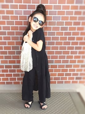 「ガウン」｜「アイテム（ワンピース/ドレス）」を使った、𓇼yuchico𓇼さん（キッズ・110cm）の夏コーディネート