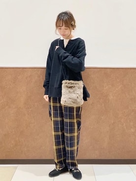 「ALBEROLA（アルベローラ）のアイテム」を使った、coen ゆいさん（レディース・160cm）の秋コーディネート