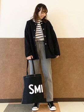 「SMITH'S（スミス）のアイテム（バッグ）」を使った、coen ゆいさん（レディース・160cm）の冬コーディネート