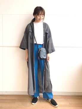 「涼しくて軽い「涼・軽パンツ」」｜「アイテム（ワンピース/ドレス）」を使った、coen ゆいさん（レディース・160cm）の春コーディネート