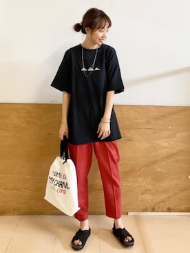 「KELTY（ケルティ）のアイテム」を使った、coen ゆいさん（レディース・160cm）の夏コーディネート