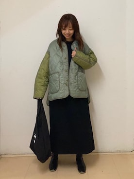 「みりたりー」｜「アイテム（ミリタリージャケット）」を使った、coen ゆいさん（レディース・160cm）の秋コーディネート