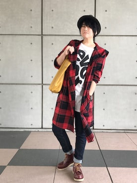 「mercibeaucoup,（メルシーボークー）のアイテム（トップス）」を使った、chi-さん（メンズ・168cm）の秋コーディネート