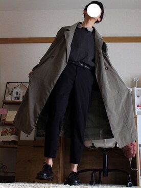 「SUGAR BISKET（シュガービスケット）のアイテム（トレンチコート）」を使った、_リコーダー_さん（メンズ・171cm）の冬コーディネート