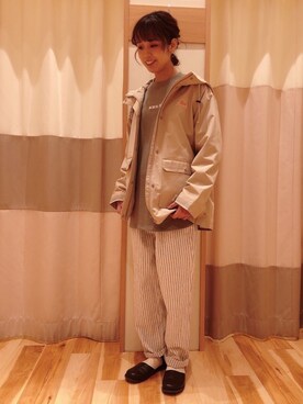 「サマンサモスモス」｜「アイテム（マウンテンパーカー）」を使った、torikaiさん（レディース・160cm）の冬コーディネート