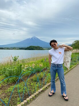 「STUDIOUS（ステュディオス）のアイテム（サンダル）」を使った、Rickyさん（メンズ・165cm）の春コーディネート