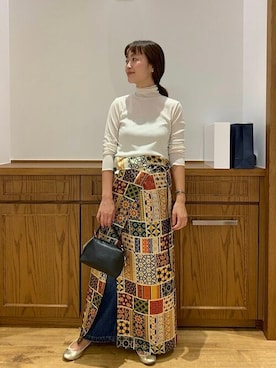 「リブタートルネック」｜「アイテム（パンツ）」を使った、鈴木さん（レディース・161cm）の夏コーディネート