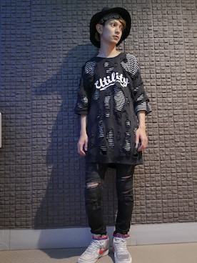 「EFFECTEN（エフェクテン）のアイテム（スウェット）」を使った、ゆうやさん（メンズ・174cm）の秋コーディネート